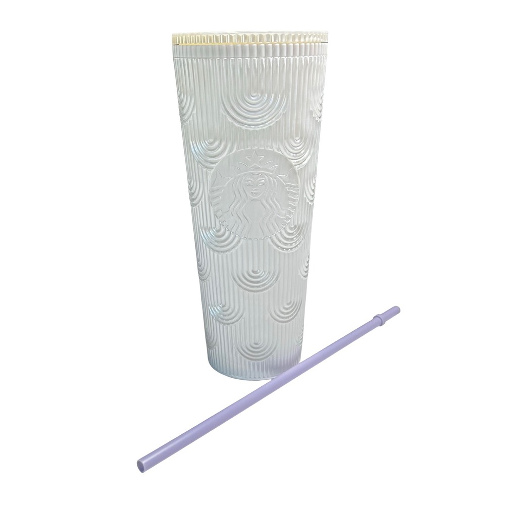 Starbucks 2023 Spring Pearl White 24 oz Mermaid Venti Tumbler Reusable‎ Travel